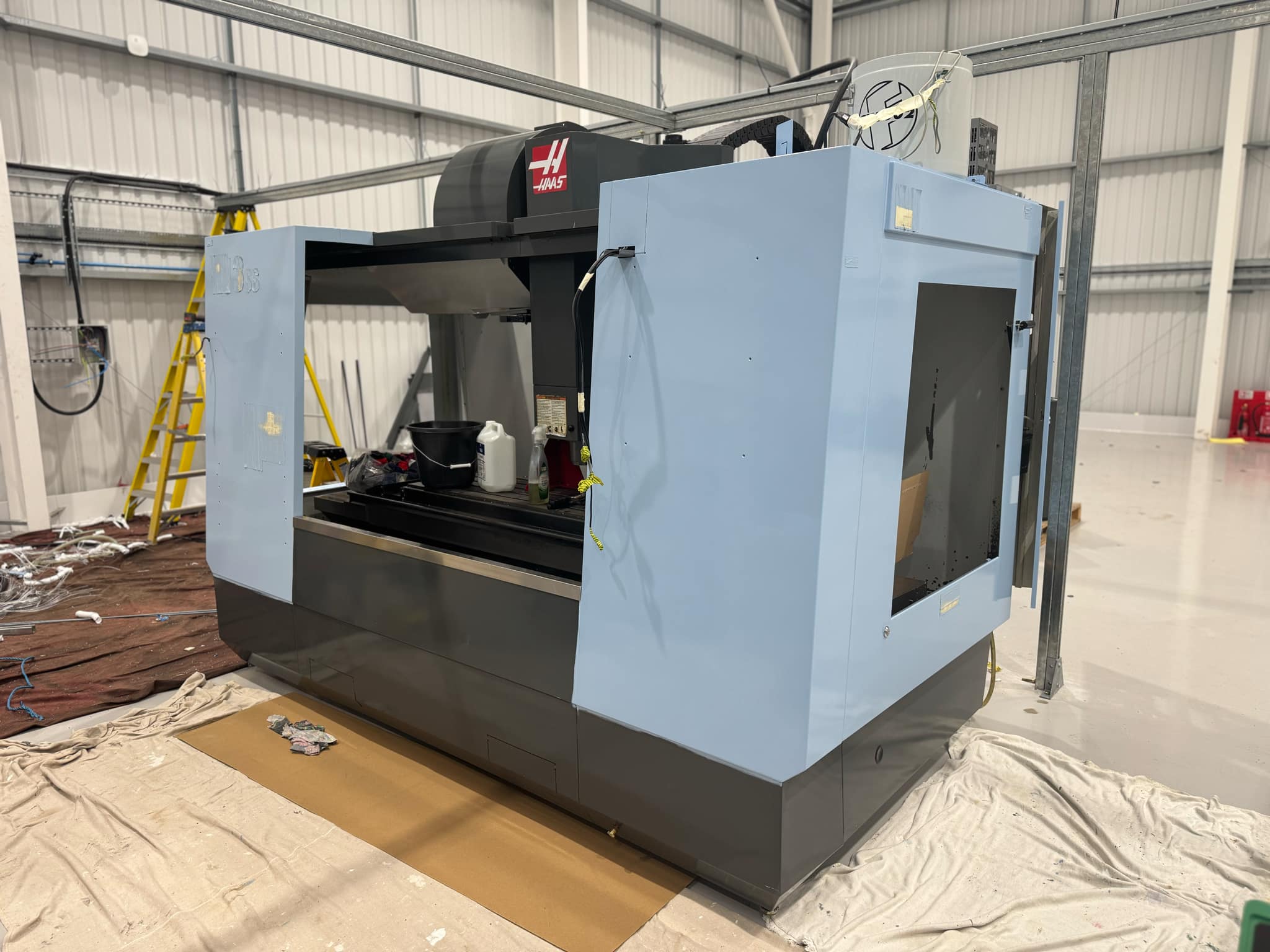 Machine freshly painted